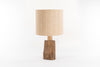 Natural stripe tweed table lamp