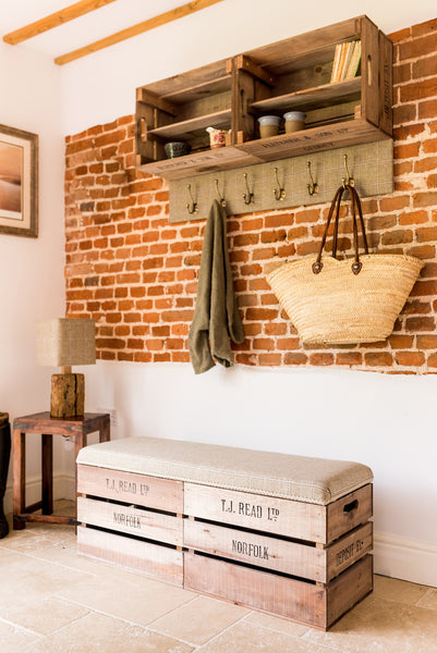 The brick best sale entryway bench