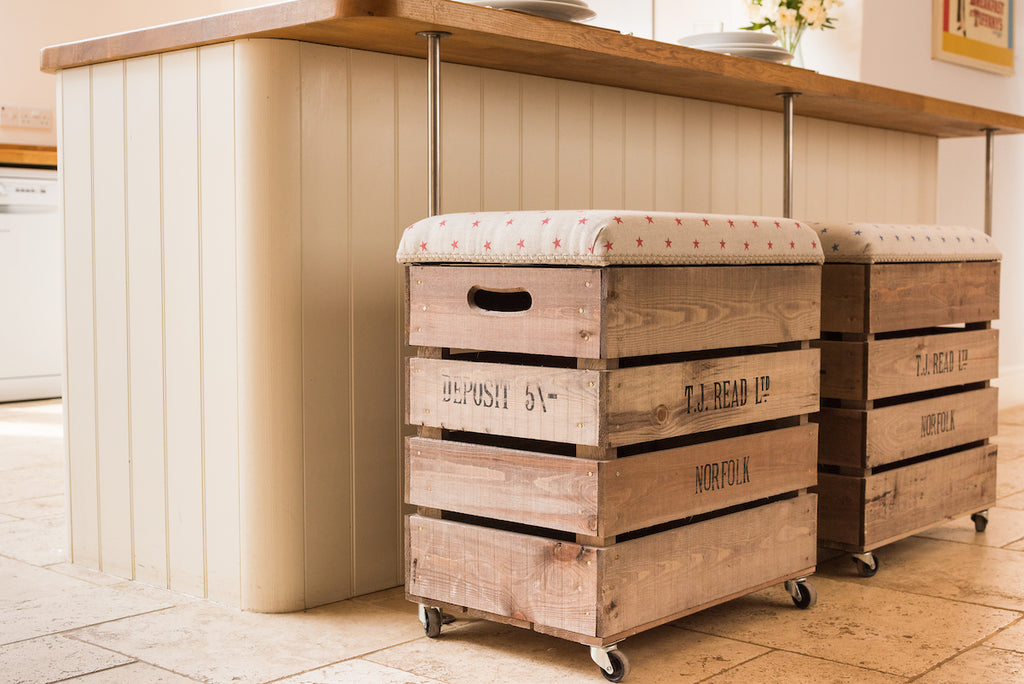 Provide your own fabric breakfast bar stool
