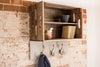 Grey star shelves and coat hooks