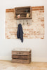 Grey star shelves and coat hooks