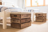 Blue dot hare apple crate storage stool