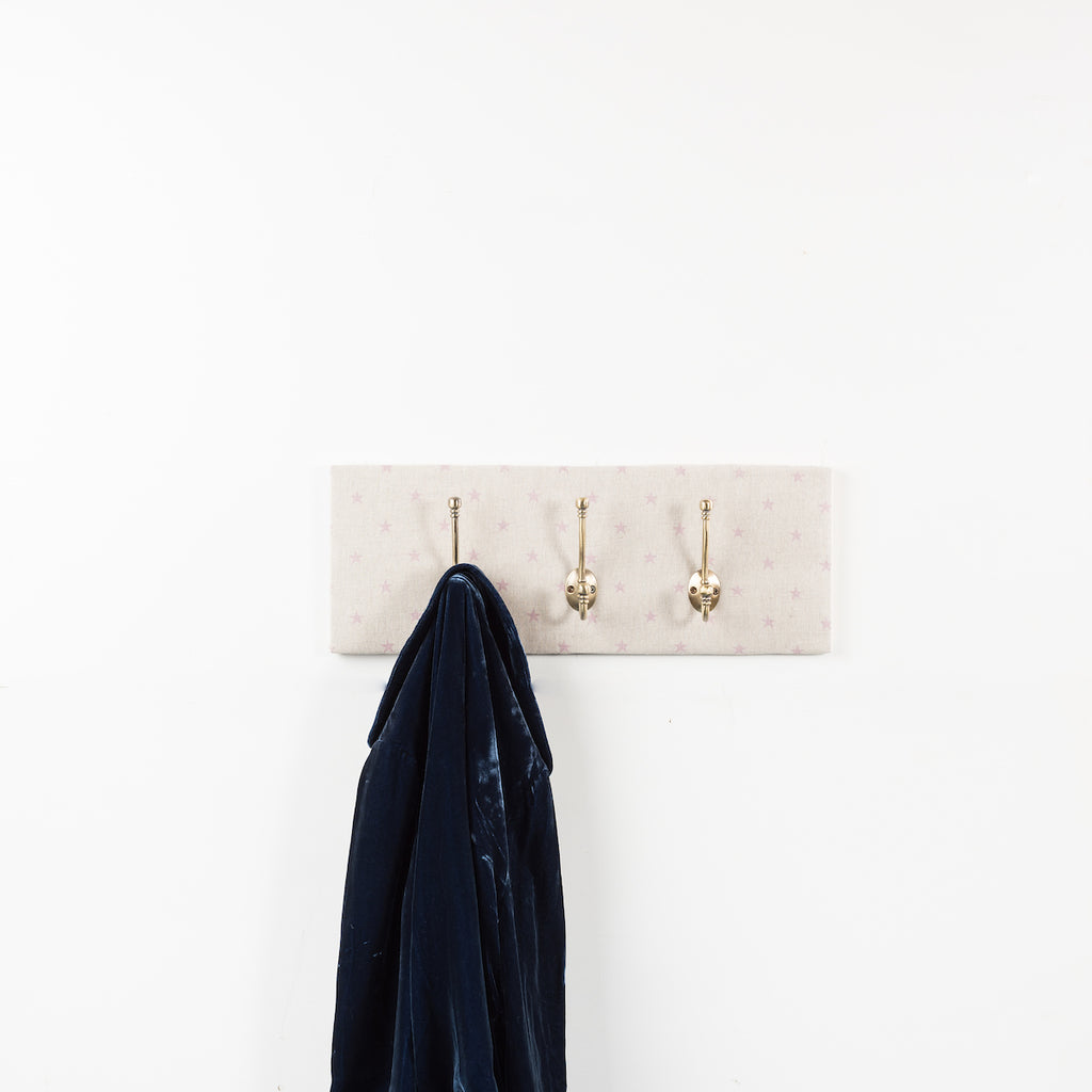 Pink star coat hooks