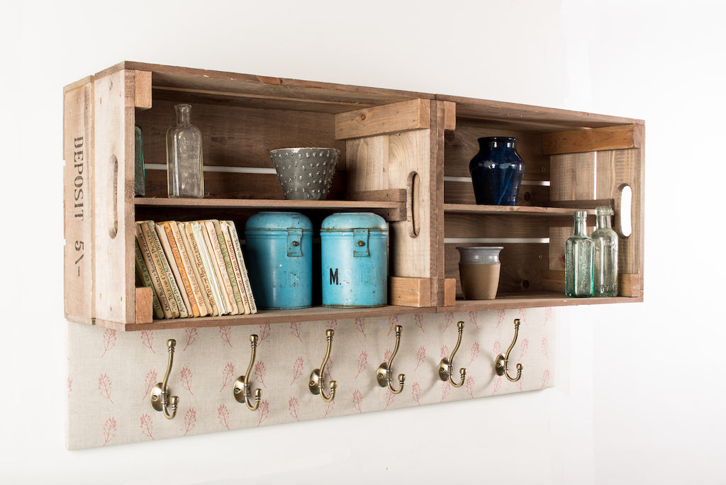 Red fern hallway storage set.