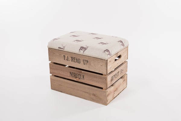 Natural stag storage stool