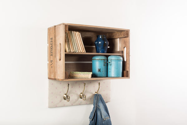 Pink star shelves and coat hooks